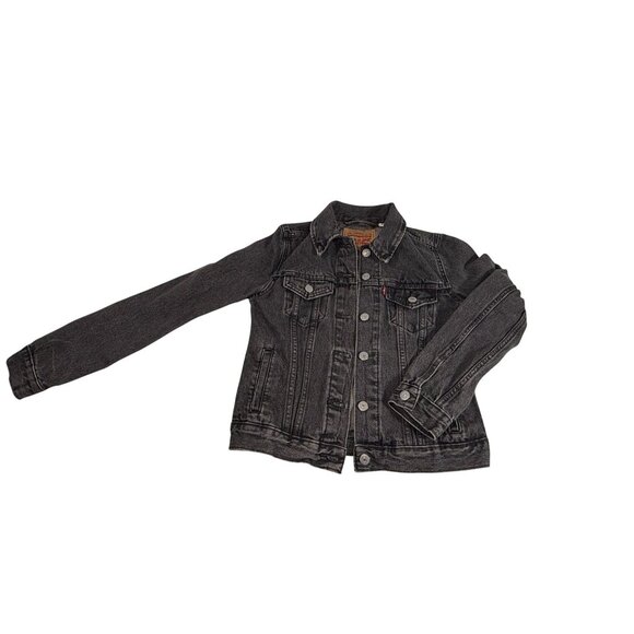 Levi Strauss & Company Women's Original Washed Black Denim Trucker Jacket Sz XS - Picture 8 of 16